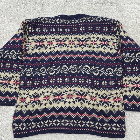 Vintage Abercrombie & Fitch Wool Sweater Mens M Nordic Fair Isle Knit Cabincore - Picture 6 of 10